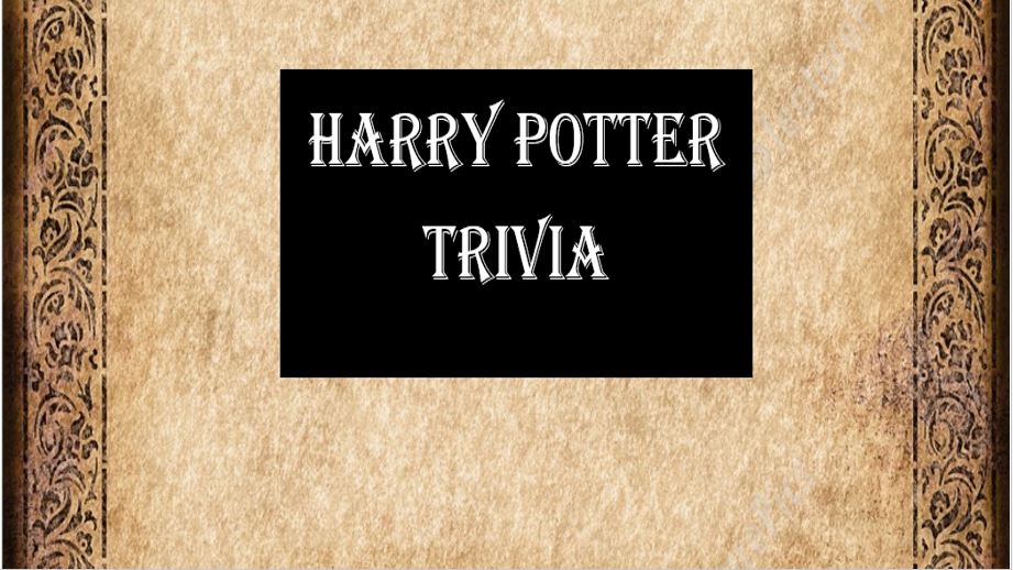 Harry Potter trivia